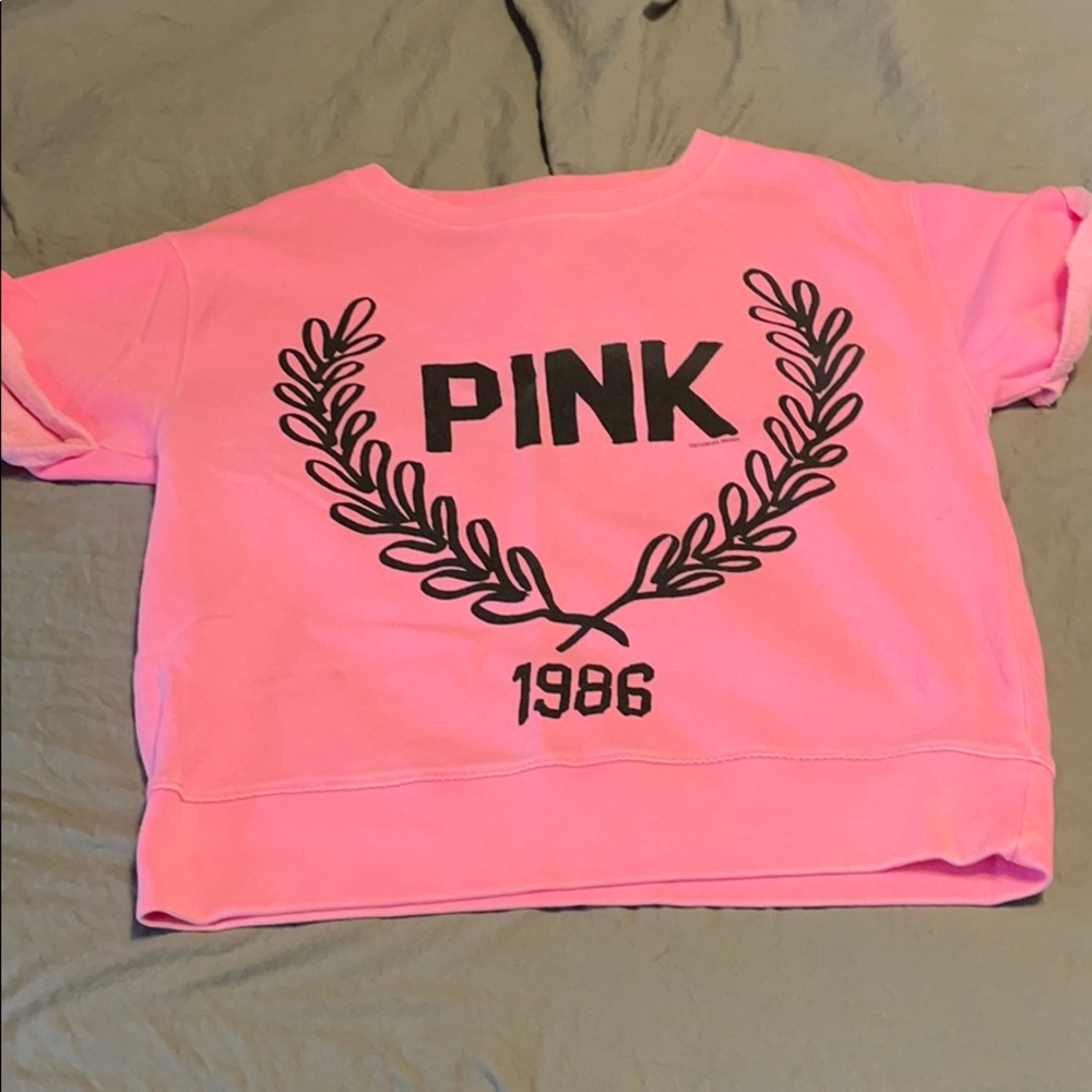 PINK! Short sleeve sweatshirt!